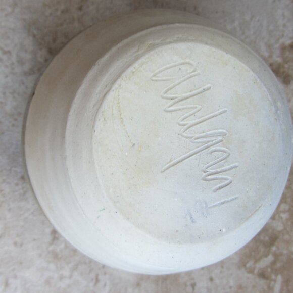 Mid Century Danish Style Pottery Vase Possibly Signed Ahlgren - Picture 4 of 4